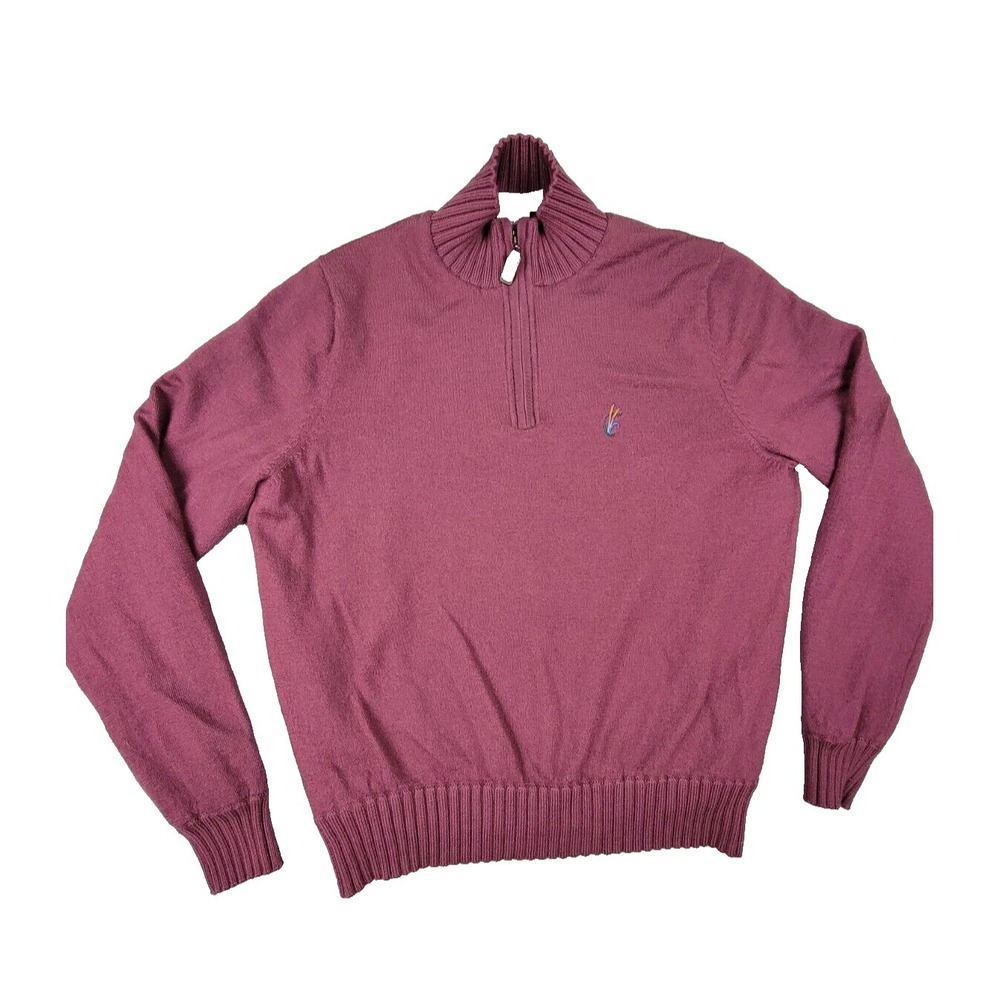 MARTIN Timeless‎ as the Game Italian WOOL Lined Sweater  1/4 Zip Medium